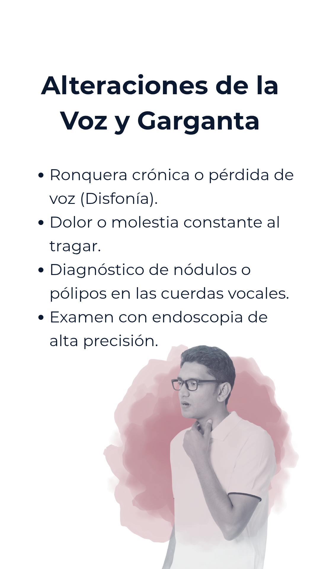 Alteraciones de la voz y garganta